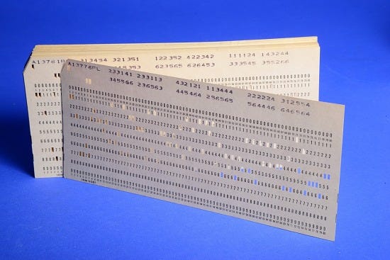 Punch Cards for Data Processing | Smithsonian Institution