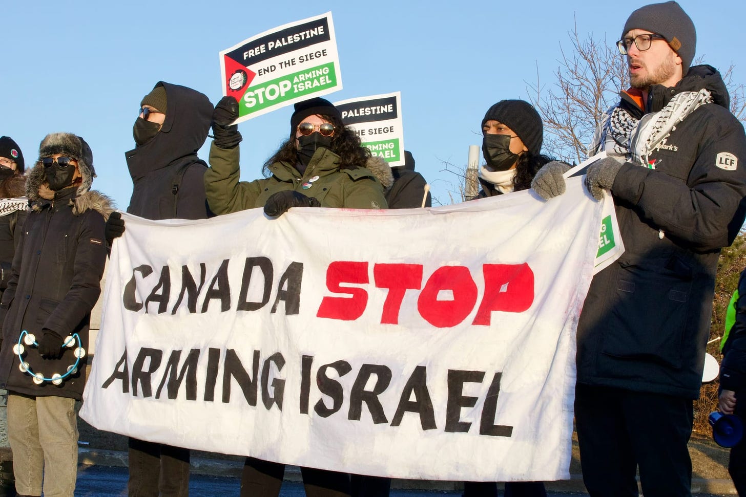 Israel Arms Embargo Now': Protesters Launch Coordinated Blockades Of  Canadian Manufacturers