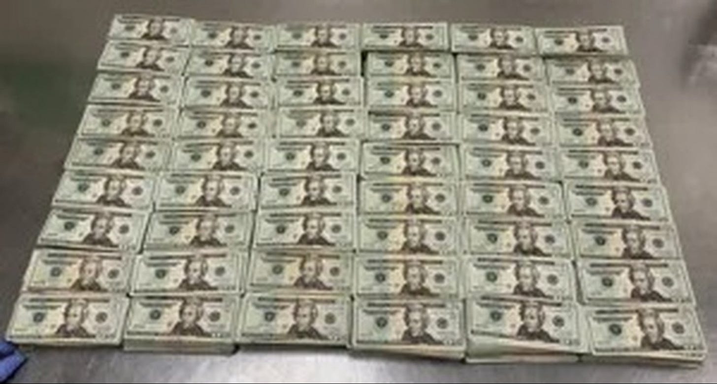 $270,730 in unreported currency seized by CBP officers at the Hidalgo Port of Entry on April 5, 2025. $270,730 in unreported currency seized by CBP officers at the Hidalgo Port of Entry on April 5, 2025.