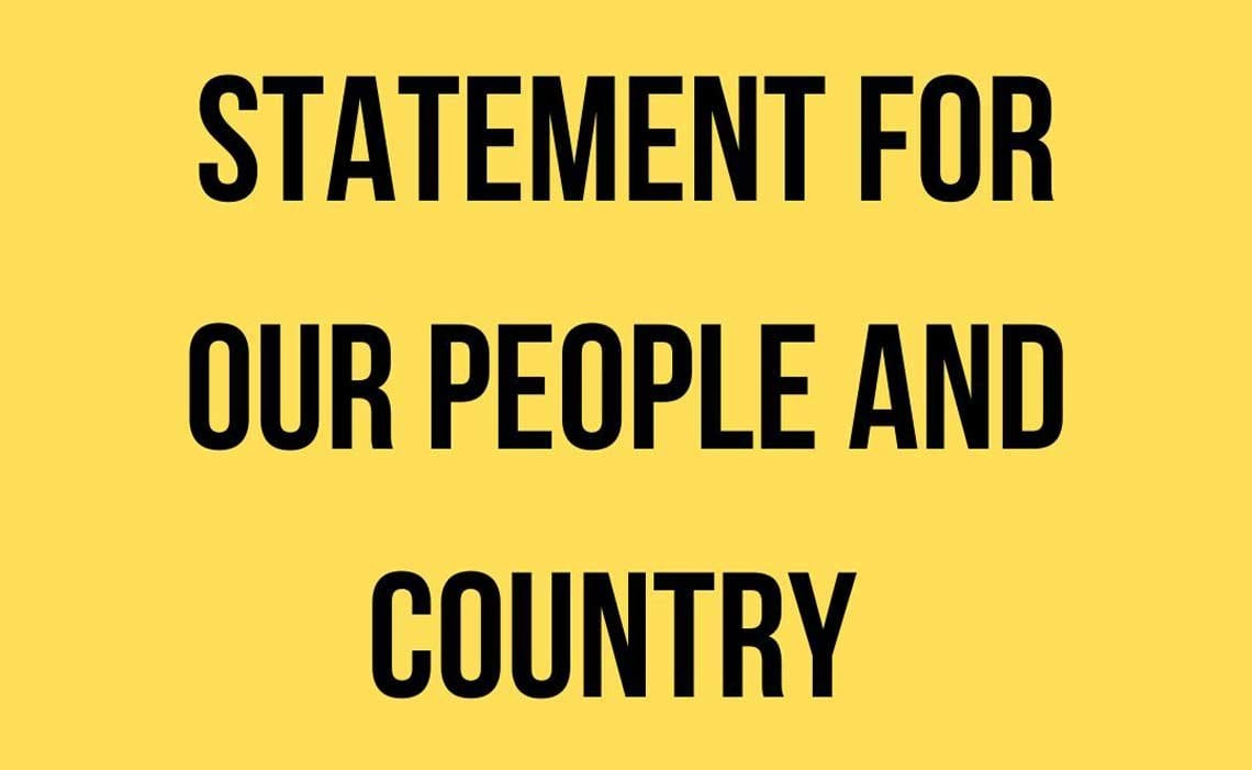 header: Statement for our people and country