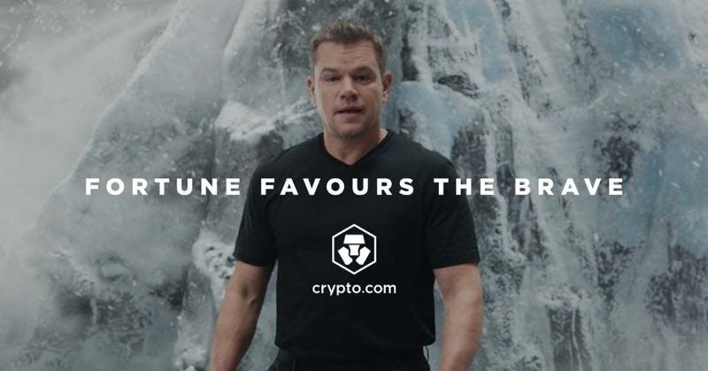 Fortune favours the brave - according to Matt Damon