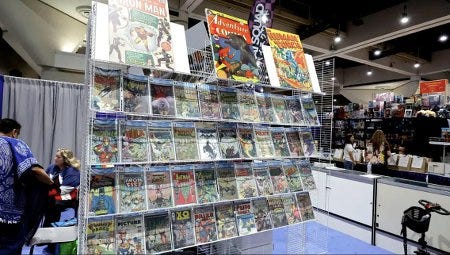 Un stand de BD D.C. Comics Un stand de BD D.C. Comics