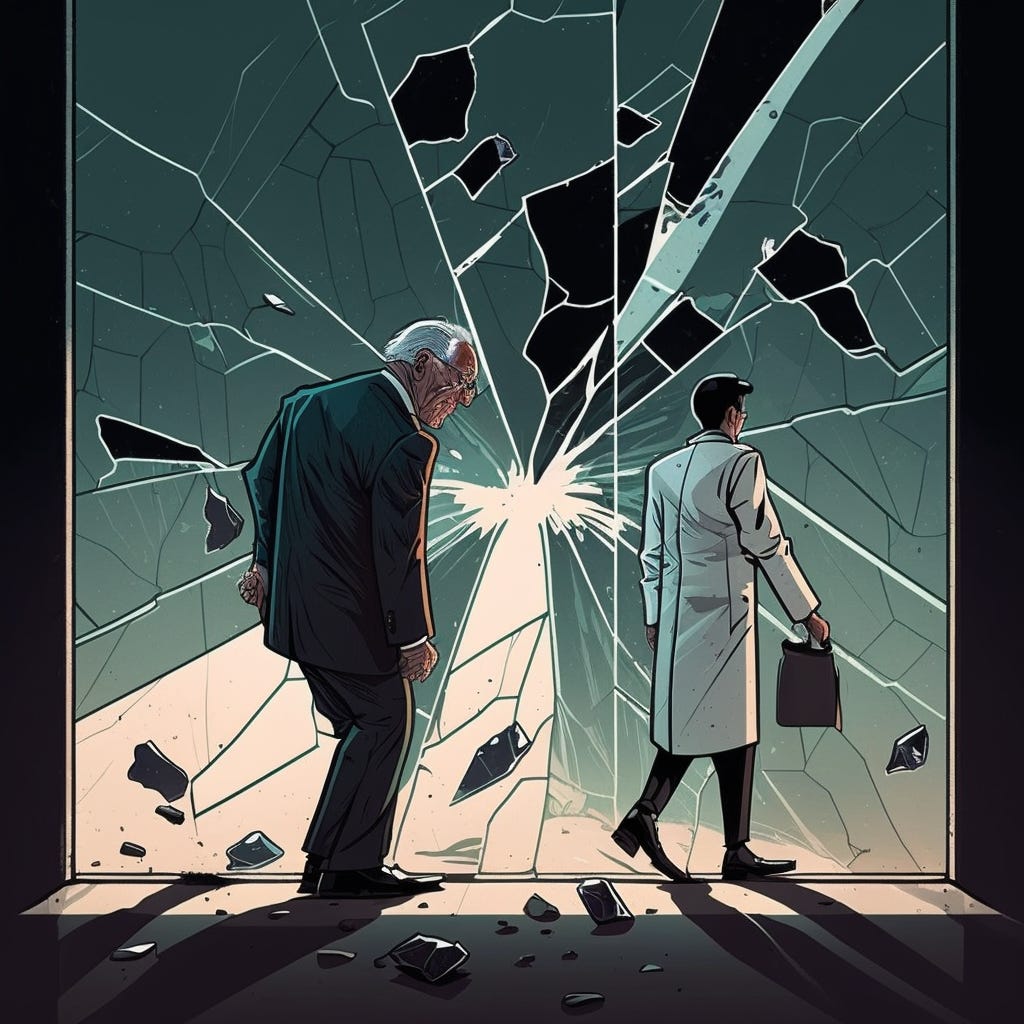 “Shattered Trust: MAiD and the Elderly in Canada.” Art by J.E. Serait on Things I Wrote Down