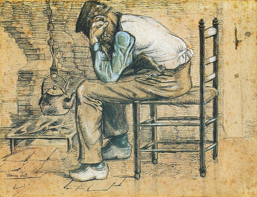 Worn Out, 1881 Painting by Vincent Van Gogh - Fine Art America