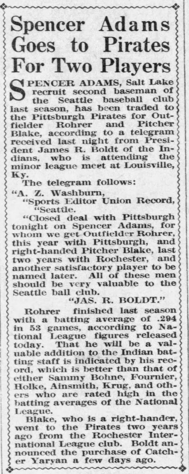 1922 Seattle Union Record