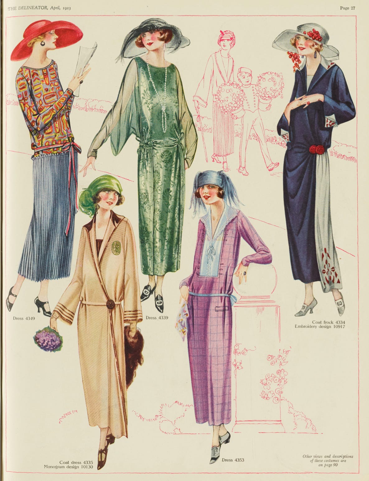 Image of dress designs from 1923