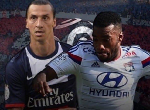 zlatan ibrahimovic vs alexandre lacazette france ligue 1 2015