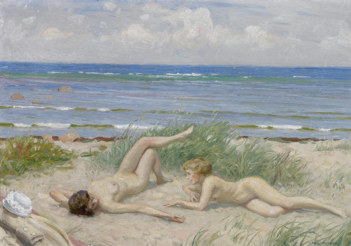 Paul Fischer - Piger på stranden, Båstad.jpg