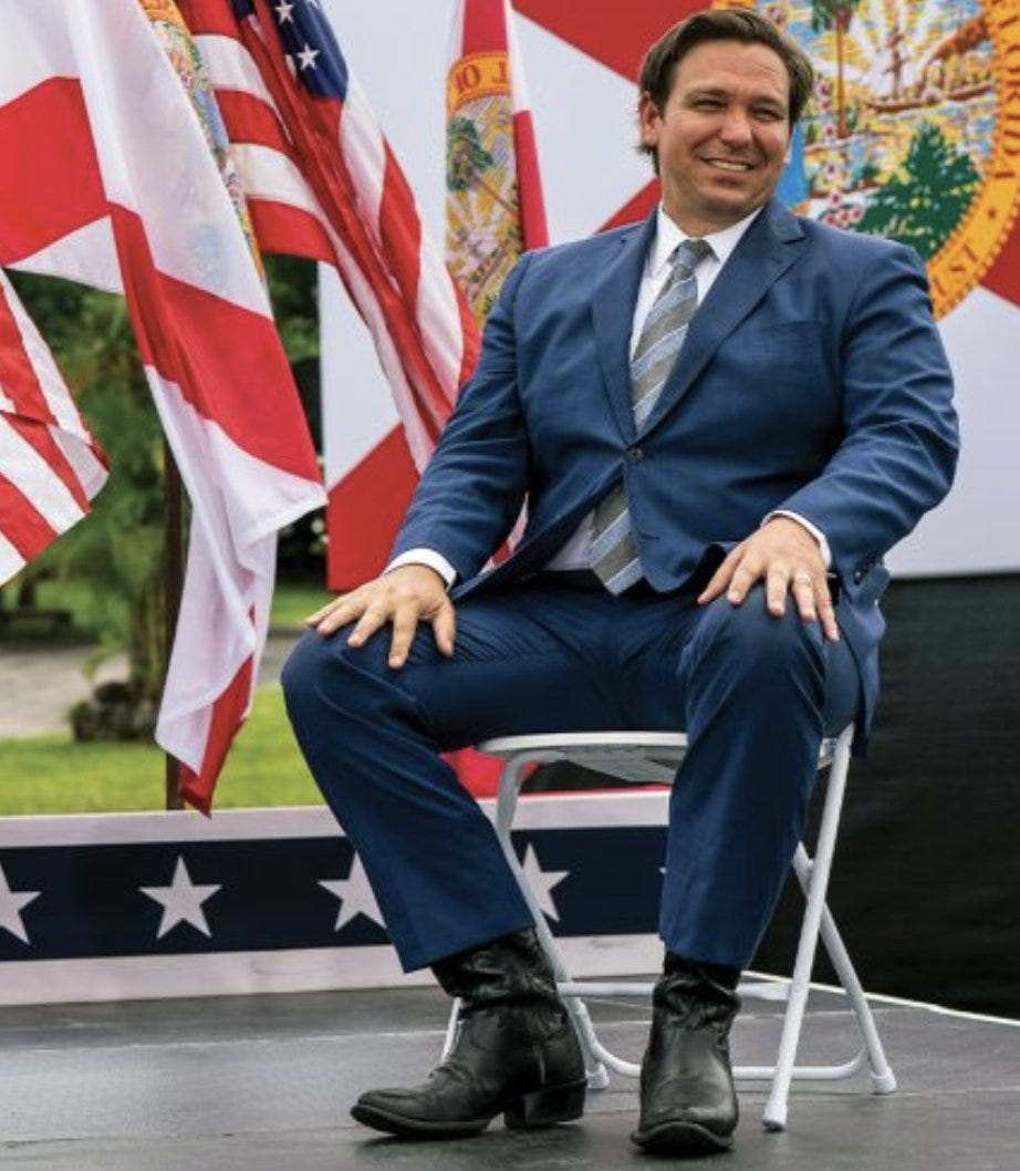 Pat Dennis on Twitter: "Ron DeSantis consistently wears high-heeled boots  in order to appear taller. https://t.co/fw0O1aWiBT" / Twitter