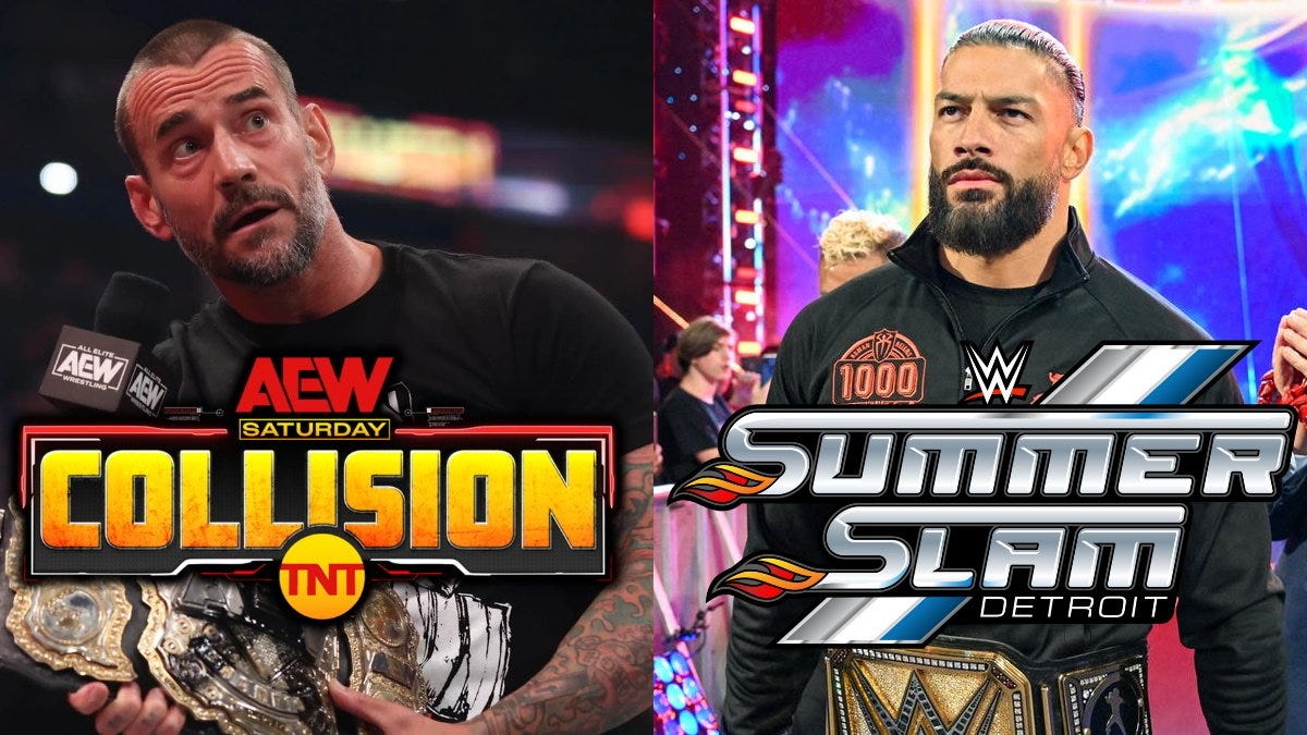 CM Punk Addresses AEW Collision Airing At The Same Time As SummerSlam -  WrestleTalk
