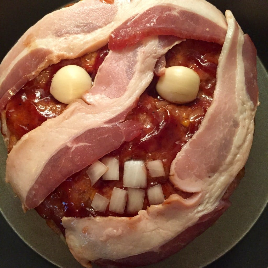 halloween meatloaf mummys head recipe