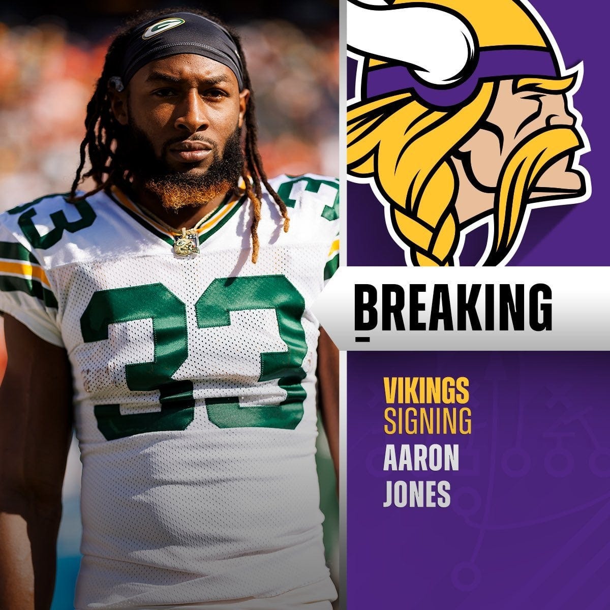 NFL (@NFL) on X: RB Aaron Jones agree to terms with Vikings on a one-year,  $7M deal. (via @rapsheet + @tompelissero) : r/detroitlions