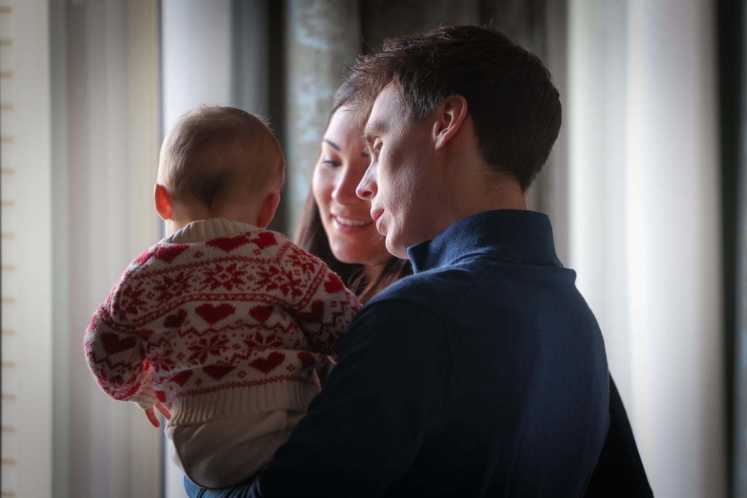 marie and louis ducruet with baby daughter victoire