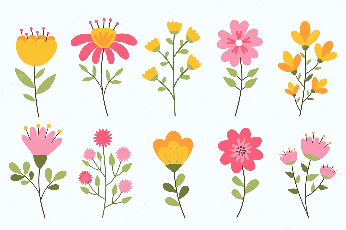 Flower Clip Art Images - Free Download on Freepik