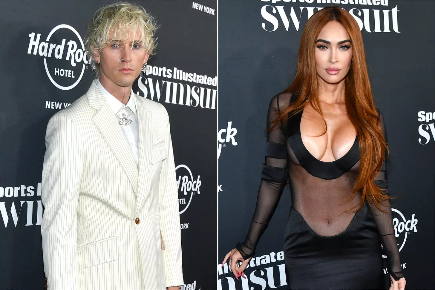 Machine Gun Kelly and Megan Fox at the 2023 Sports Illustrated Swimsuit Issue Launch, New York, USA - 18 May 2023