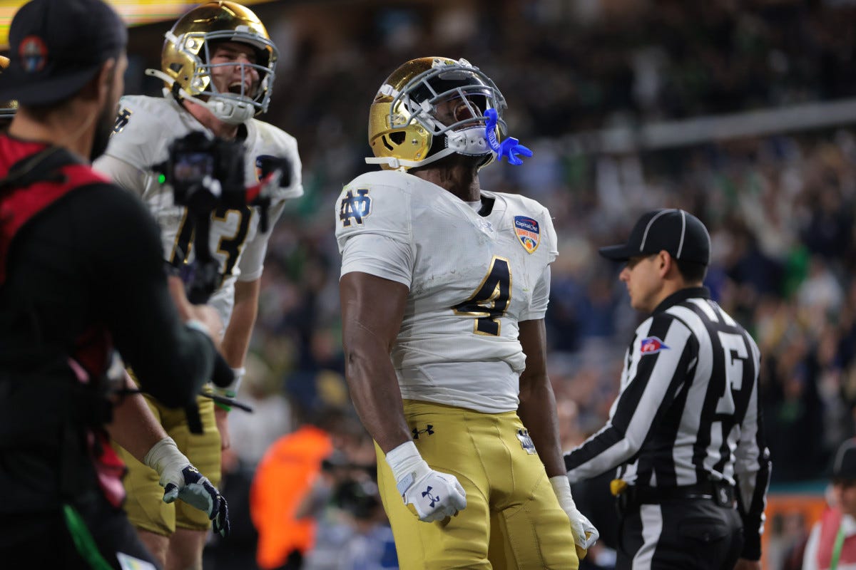 Jeremiyah Love knows exactly who he wants Notre Dame to play in the  national championship, and it's personal