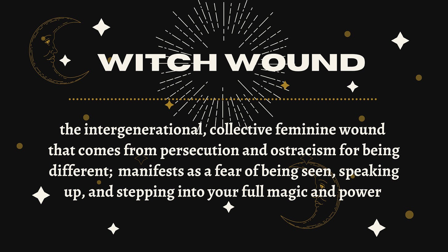 definition of witch wound healing the witch wound