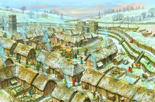 The burgh was a fortified town and was was the standard defence complex up  until the late Saxon period. Origina… | Saxon history, Anglo saxon history,  Medieval life