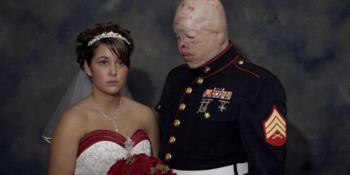 ib on Twitter: "In 2006, Marine Staff Sergeant Tyler Ziegel married his  girlfriend whom he met before Iraq. They divorced a year later. The VA also  changed his benefits from $4000 to