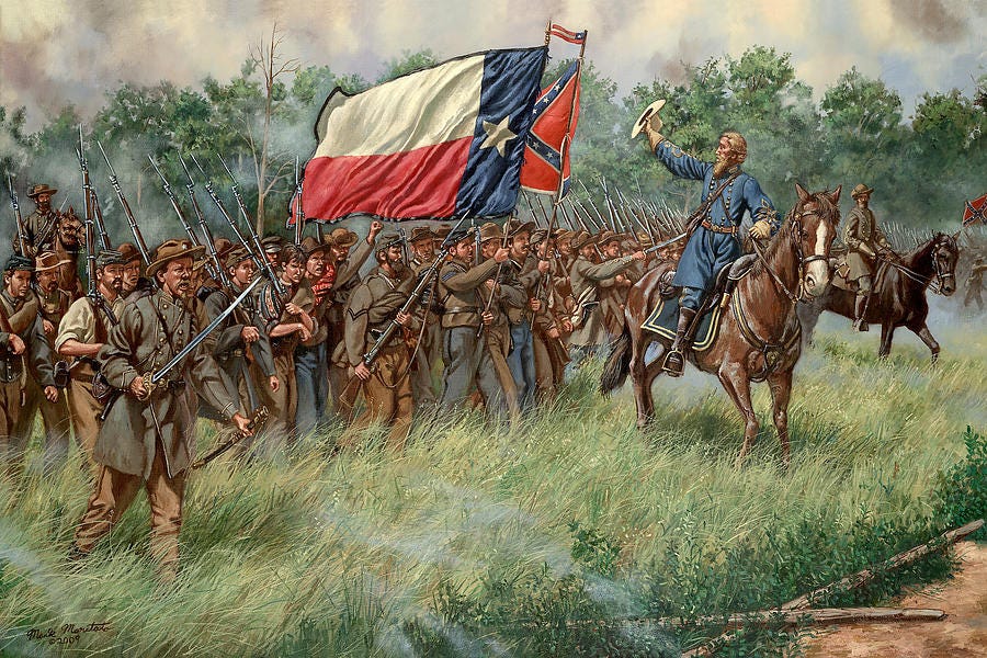 Hood's Texans - The Texas Brigade at the Battle of Gettysburg Painting by  Mark Maritato - Pixels