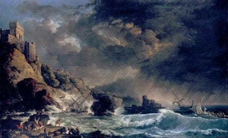 File:Carlo Bonavia's oil painting 'Storm off Rocky Coast'.jpg - Wikimedia  Commons