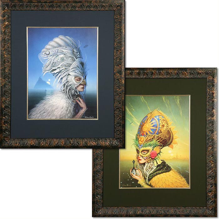 Custom framed prints of THE SNOW QUEEN and THE SUMMER QUEEN