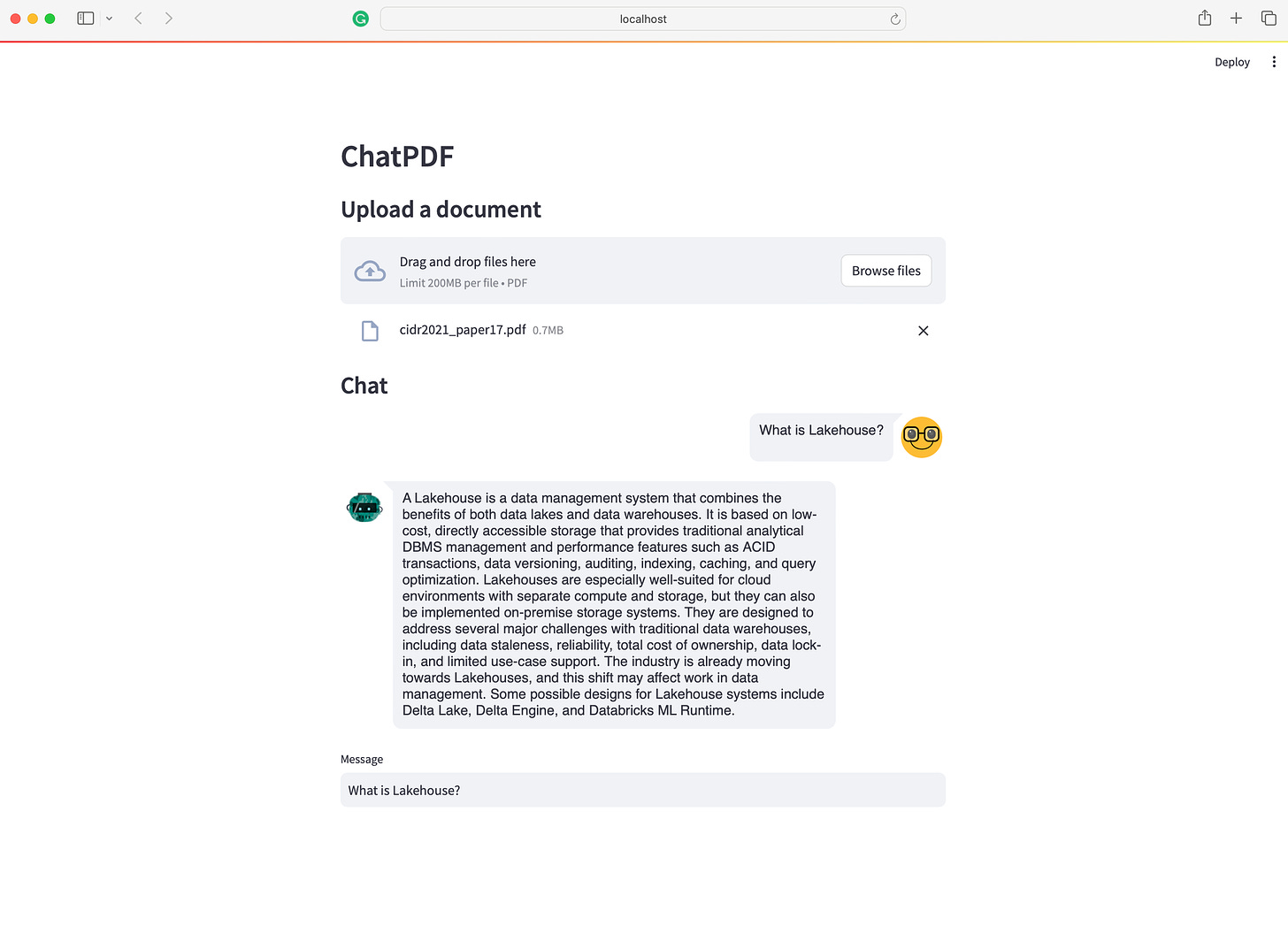 Chatbot Interface