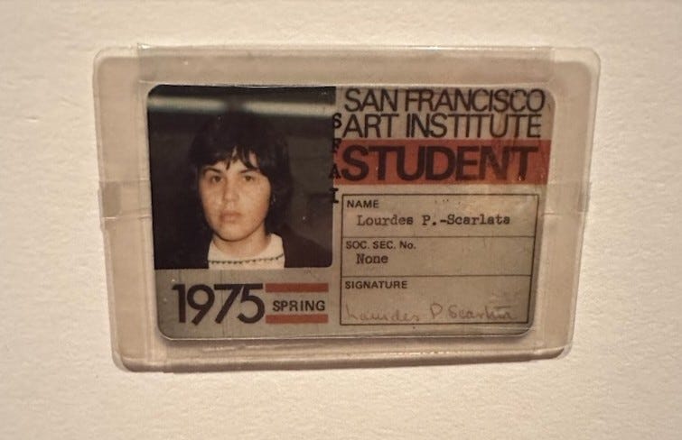 A picture of Lourdes Portillo's student ID from the Academy Museum of Motion Pictures
