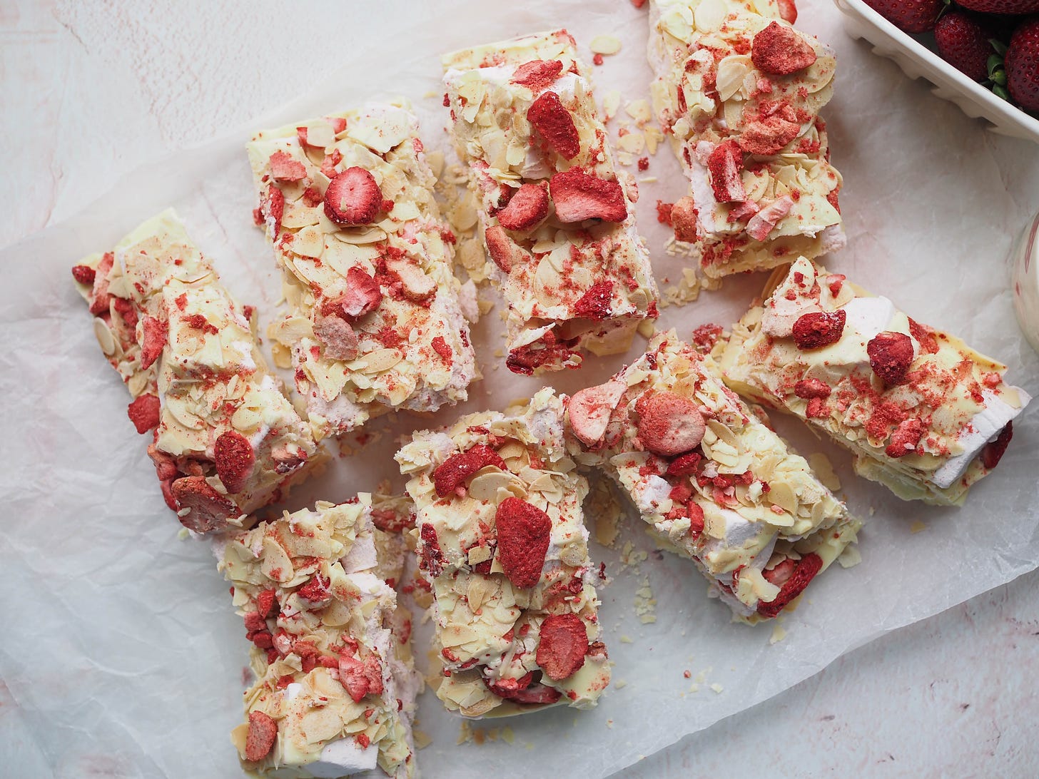 Strawberries and Cream Rocky Road