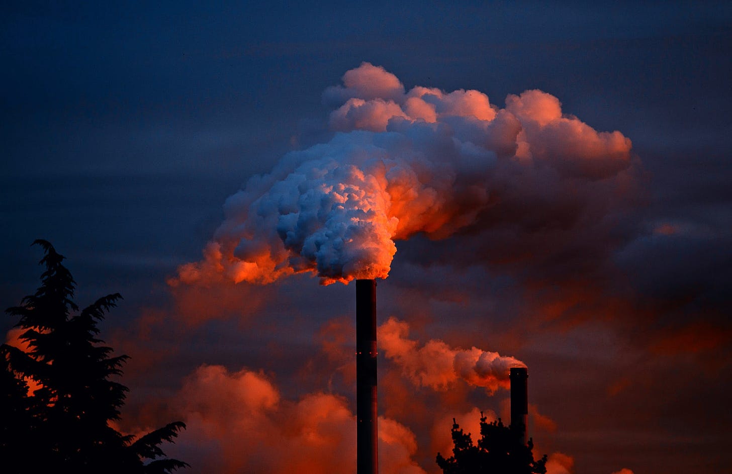 Smoking Chimney of Industrial Buildings Complex Stock Photo - Image of atmosphere, blue: 84911584