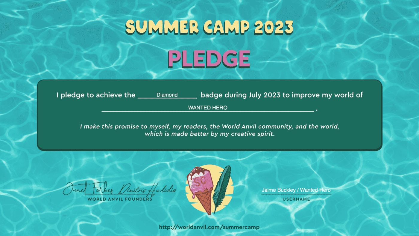 Jaimes summer camp pledge