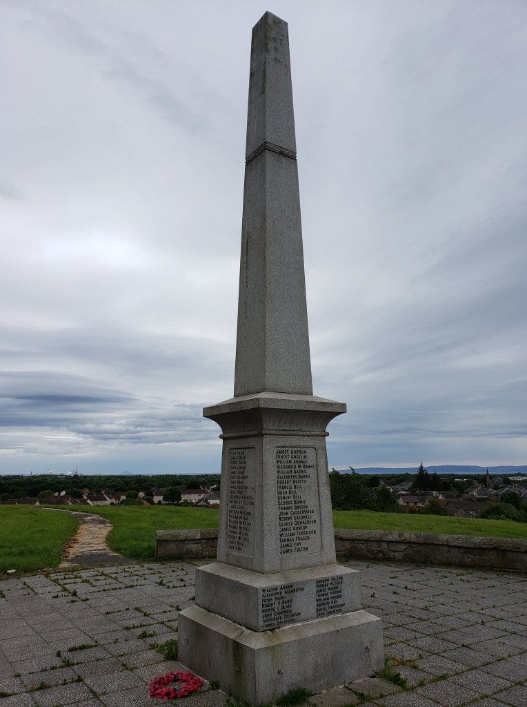 This image has an empty alt attribute; its file name is buchan-monument.jpg