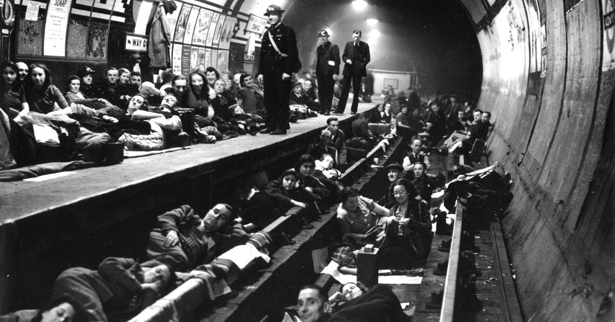 Shelter in wartime | London Transport Museum