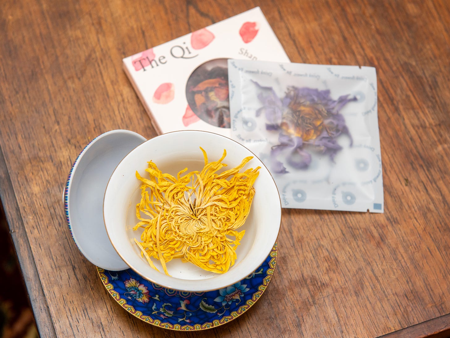 ID: Dried chrysanthemum flower and other teas from The Qi