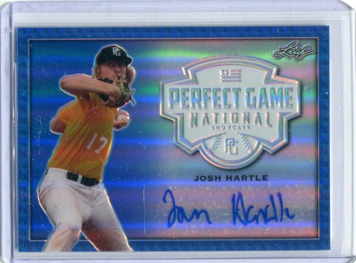2020 Leaf Perfect Game Autographs Metal Blue Proof Josh Hartle Auto 2/10 - Picture 1 of 2