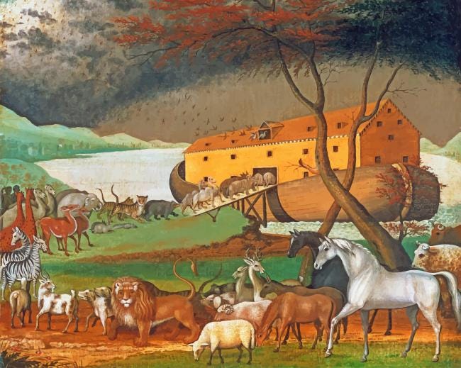 Edward Hicks American Noah Ark - Paint By Number - Paint by numbers UK