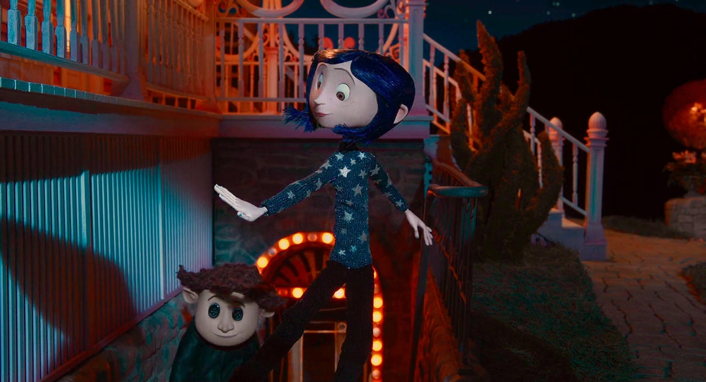 Other Wybie (left) and Coraline (right) in CORALINE.
