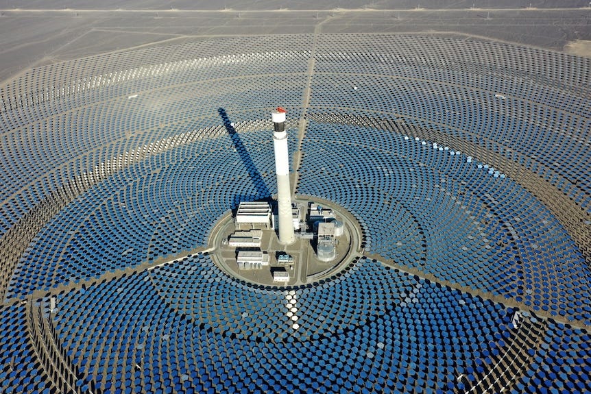 A 50MW CSP plant in the Xingiang region of China