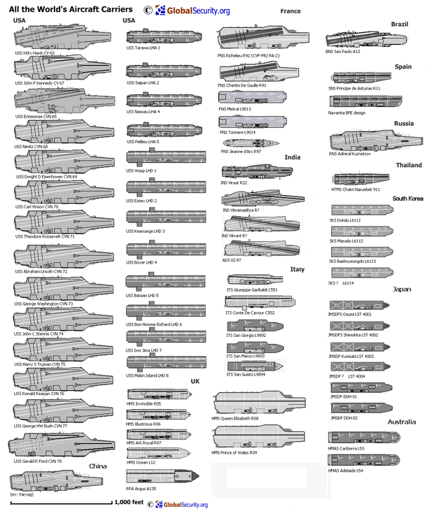 All the aircraft carriers of the world : r/pics