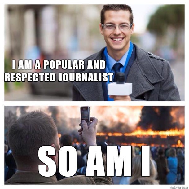 AFK Media on X: "Anyone else a popular and respected journalist?  #MemeMonday #MemeMondays #journalist #Verified https://t.co/Pnw2HmYOPm" / X