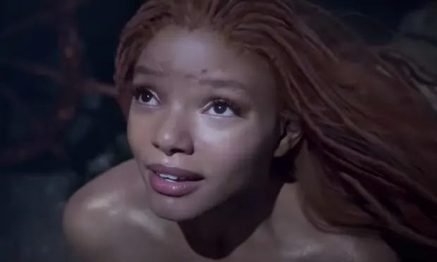 The film won’t be properly evaluated on its merits until all the noise has died down …Halle Bailey in The Little Mermaid.