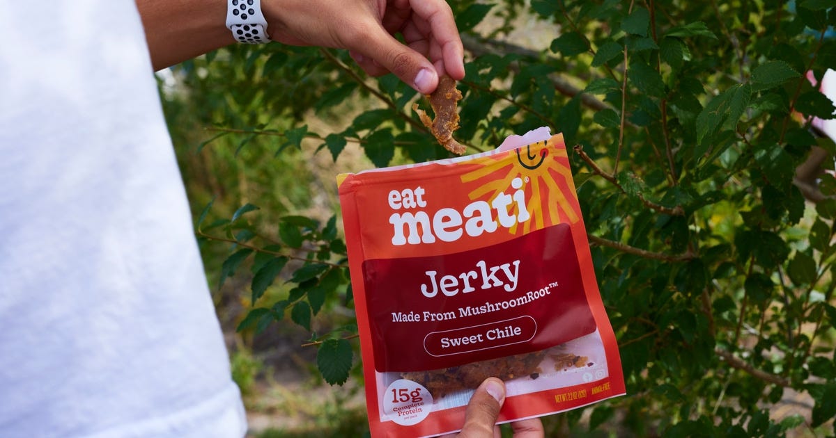 Meati's New Mushroom Jerky May Just Be the Healthiest Snack for Your Heart  | VegNews
