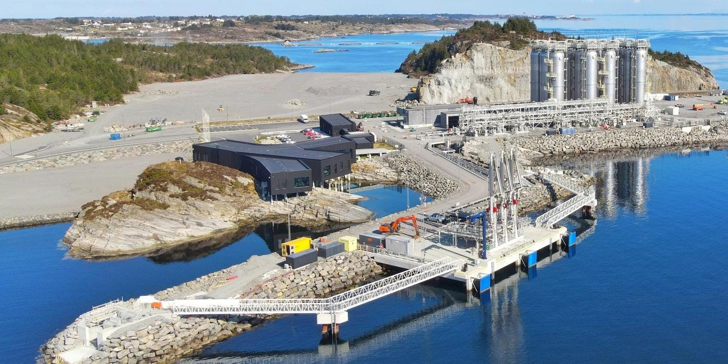 The Northern Lights Carbon Capture and Storage facilities at Øygarden outside of Bergen