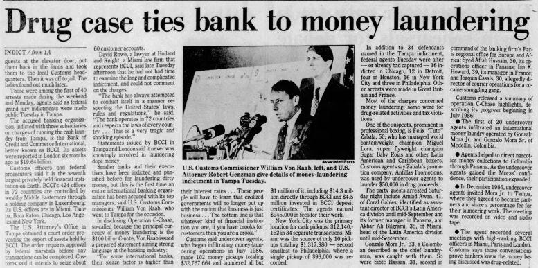 Article in the Miami Herald on October 12, 1988.