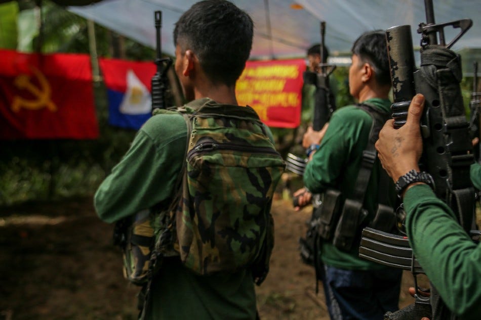 Communist rebels celebrate the 49th founding anniversary of the Communist Party of the Philippines in 2017. Mark Saludes, ABS-CBN News/file