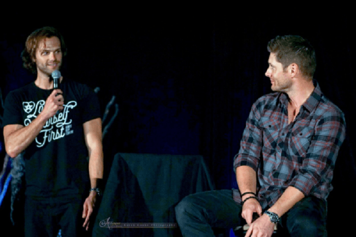 supernatural convention jared palecki and jensen ackles talking