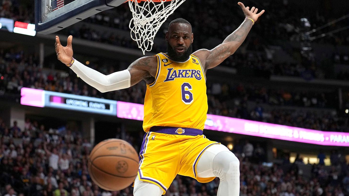 NBA Playoffs: LeBron James proves he is human after missing an easy dunk in  LA Lakers Game 2 loss to Denver Nuggets | CNN