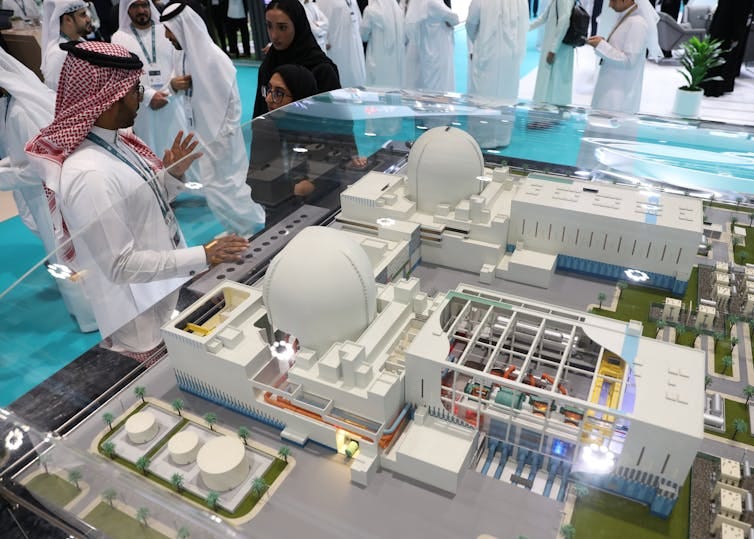 A model of UAE's Barakah nuclear power plant