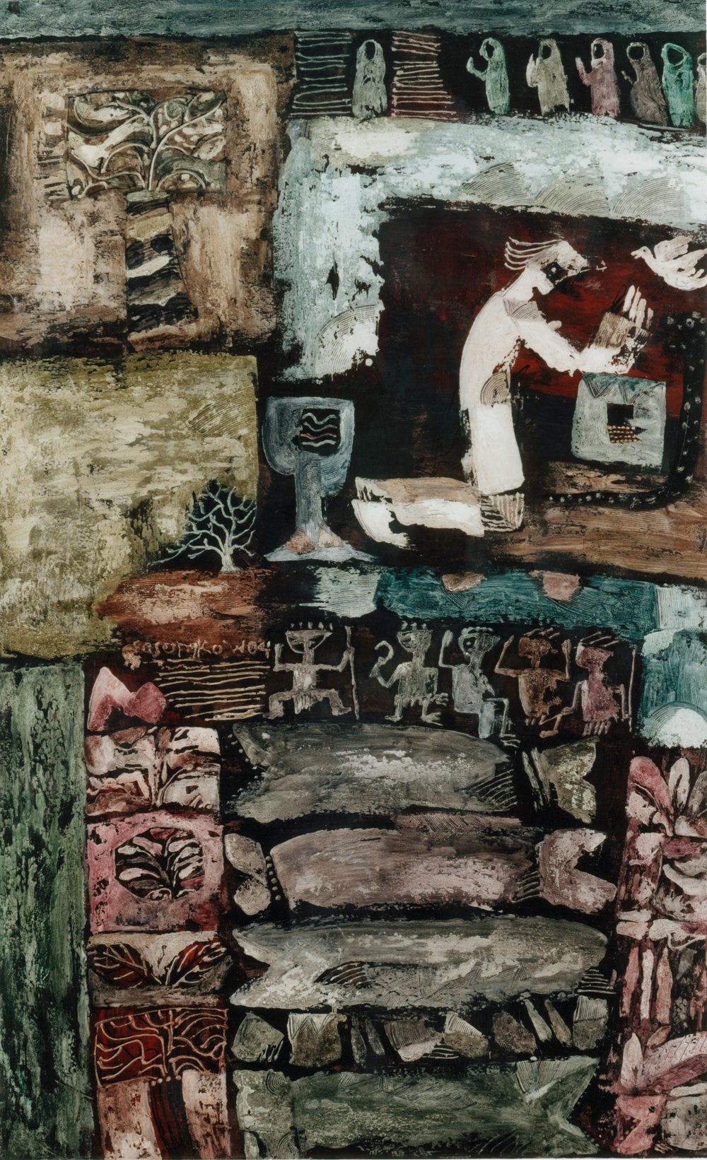 Wisnu Sasongko - Last Night in Gethsemane (acrylic on canvas, 2005)