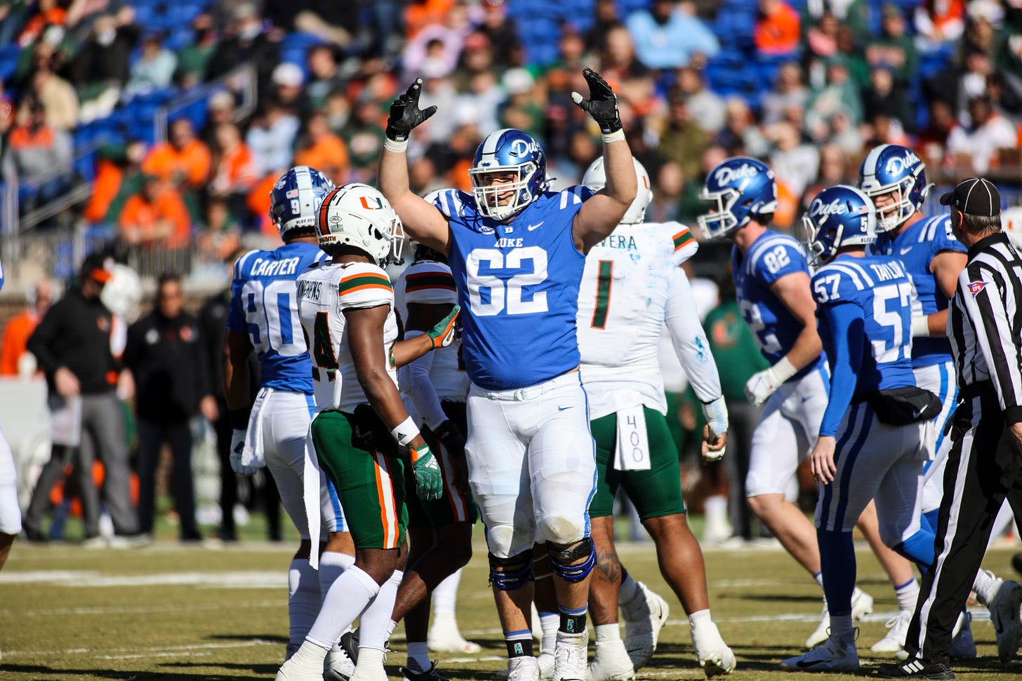 Duke offensive lineman Graham Barton